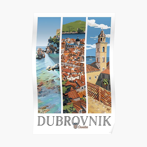 Dubrovnik Travel Poster Poster