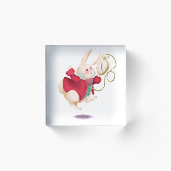 White Rabbit Acrylic Block