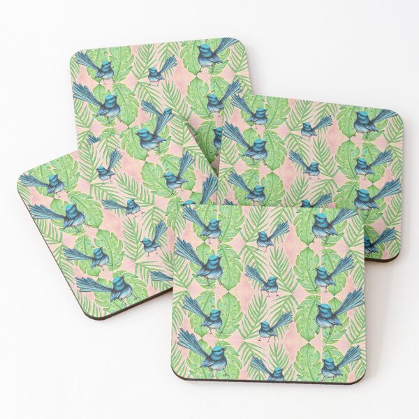 Item preview, Willie Wagtail Blue Birds designed and sold by MindfulCanvas.