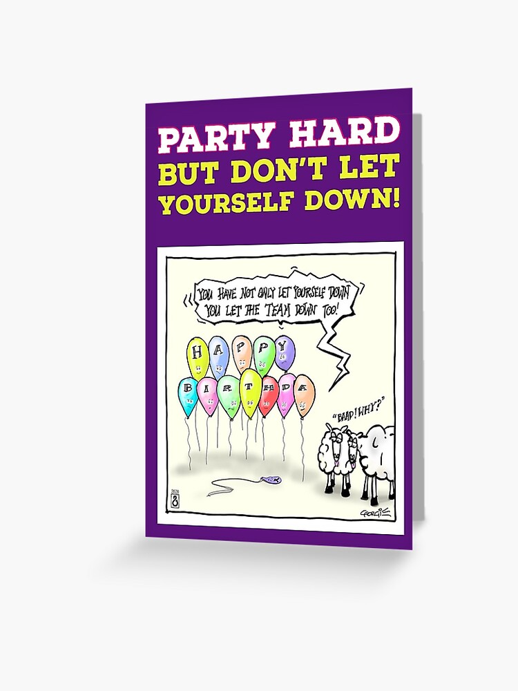 Thumbnail 1 of 2, Greeting Card, Happy Birthday - Don’t let yourself down designed and sold by Zealandzest.