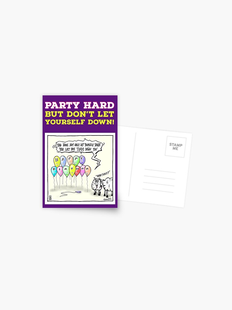 Thumbnail 1 of 2, Postcard, Happy Birthday - Don’t let yourself down designed and sold by Zealandzest.