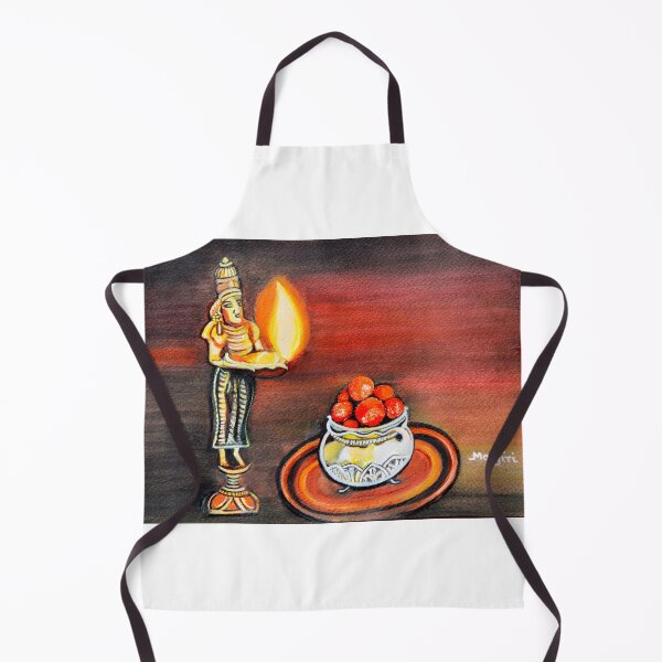 Item preview, Diwali indian Festival art Gulab Jamun sweet and oil lamp designed and sold by artbymanjiri.