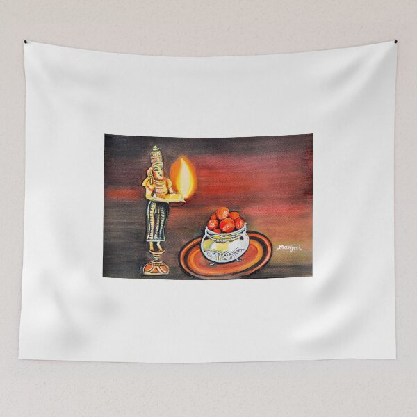 Item preview, Diwali indian Festival art Gulab Jamun sweet and oil lamp designed and sold by artbymanjiri.