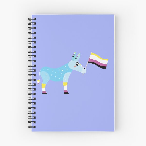 Item preview, Nonbinary pride Cute sparkly Pastel Rainbow Donkey  designed and sold by twicetrader.