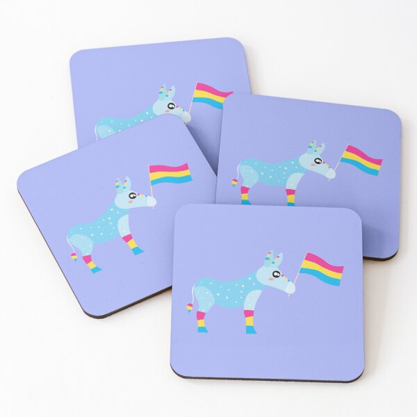 Item preview, Pansexual Pride Cute sparkly Pastel Rainbow Donkey  designed and sold by twicetrader.