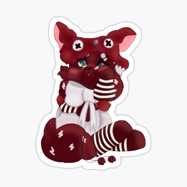 Fluffy red fox Sticker
