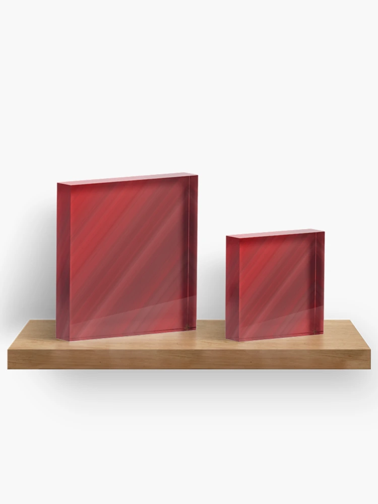 Thumbnail 3 of 5, Acrylic Block, Red Line Sunset Pattern designed and sold by DesignCodeStore.