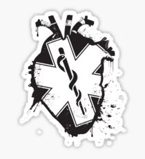 star of life anatomical heart Sticker