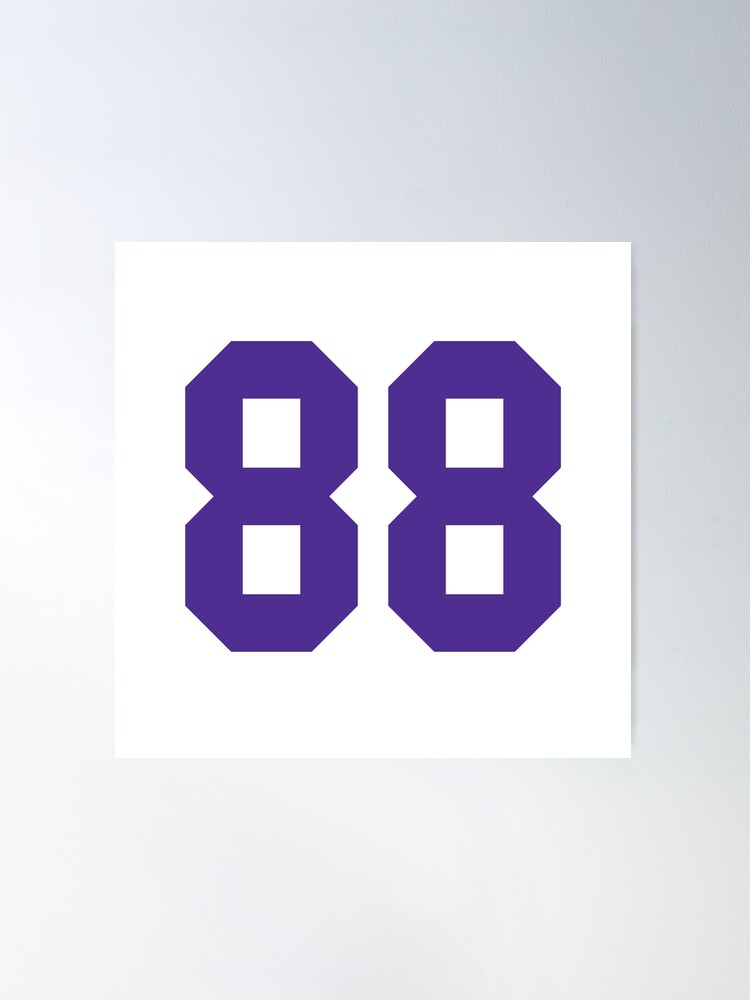 Eighty-Eight Purple Jersey Number Sports 88 Poster for Sale by