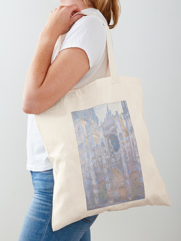 The Portal of Rouen Cathedral by Claude Monet Fashion Handbag