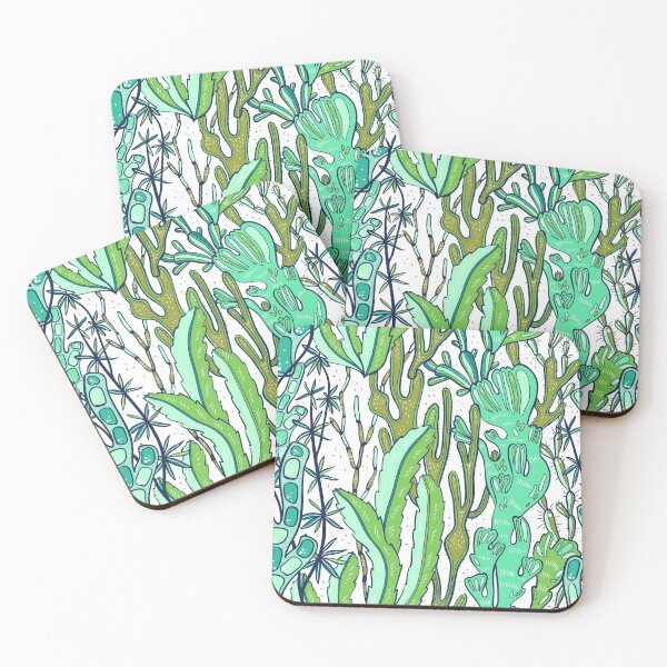 Item preview, Preppy Trippy Southwestern Teal Green Desert Plants Botanical Cactus  designed and sold by IamTrending.