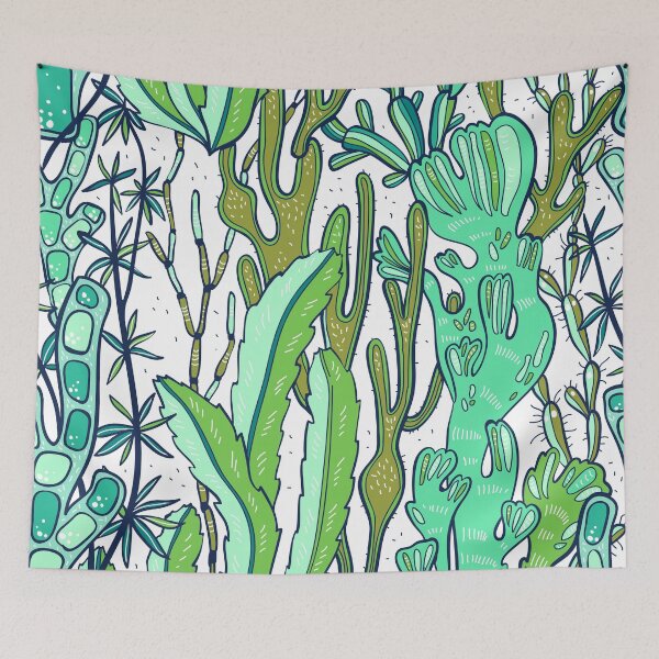 Item preview, Preppy Trippy Southwestern Teal Green Desert Plants Botanical Cactus  designed and sold by IamTrending.