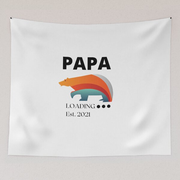 Item preview, Papa Bear Loading Est. 2021 New Grandparent New Baby Announcement Gift designed and sold by GmolahUnlimited.