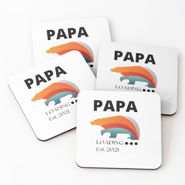 Item preview, Papa Bear Loading Est. 2021 New Grandparent New Baby Announcement Gift designed and sold by GmolahUnlimited.