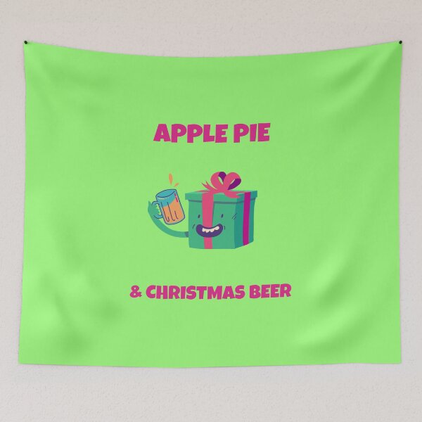 Item preview, Apple Pie & Christmas Beer | Merry Christmas Holiday  designed and sold by Ainbowz-Artwork.