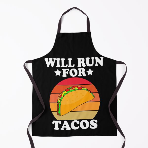 Item preview, Funny Will Run For Tacos Illustration Retro designed and sold by vineeth.
