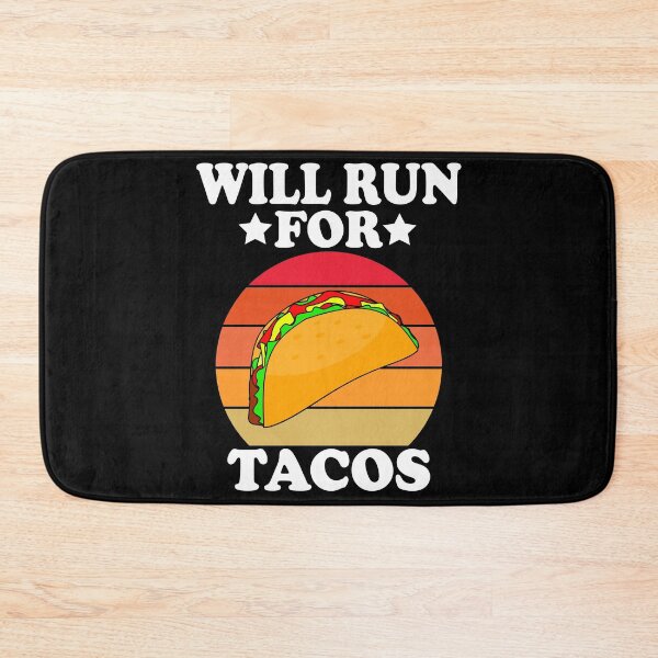 Item preview, Funny Will Run For Tacos Illustration Retro designed and sold by vineeth.