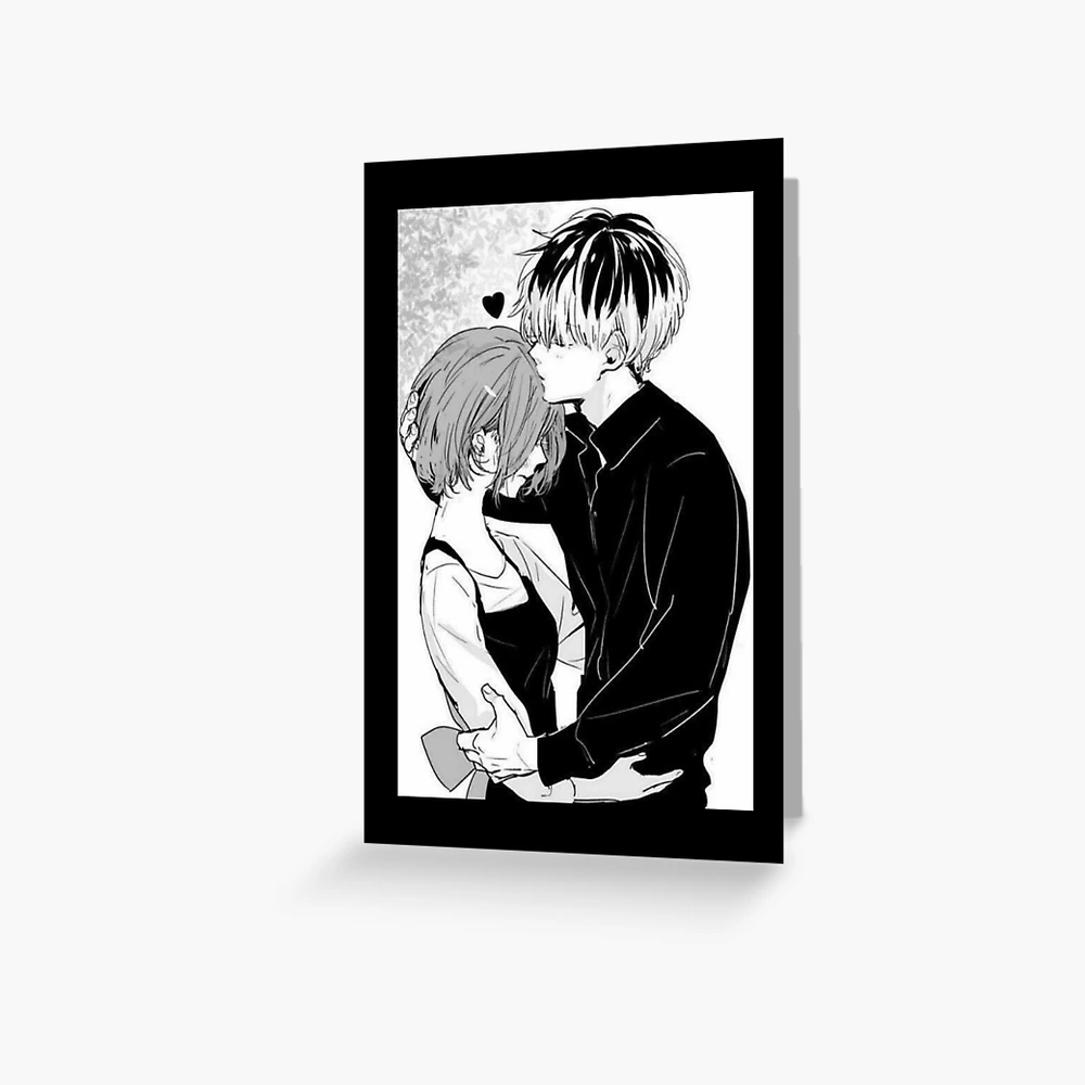 Cute anime couple kissing Greeting Card for Sale by NermyCupcakes