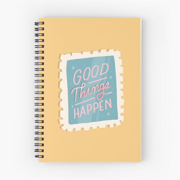 Item preview, Good things happen inspirational quote hand lettering with stars design designed and sold by lettersbysid.