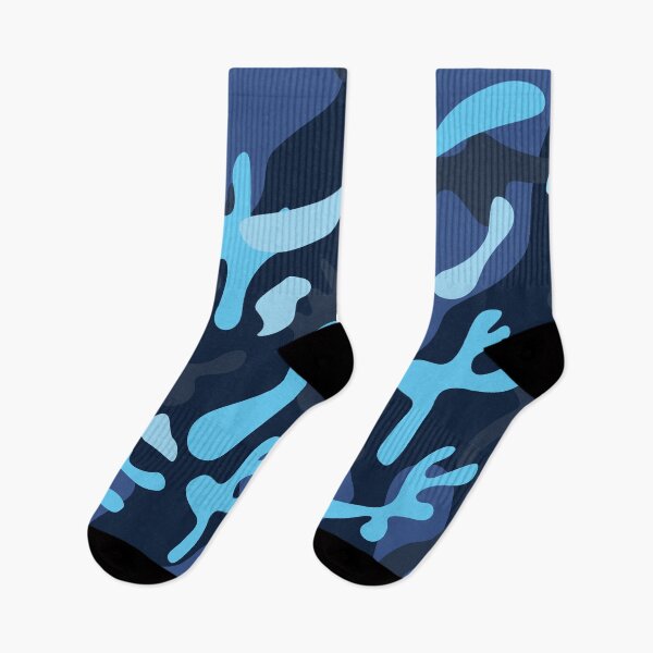 Item preview, 1980s Navy Blue Gray Turquoise Blue Camouflage designed and sold by IamTrending.
