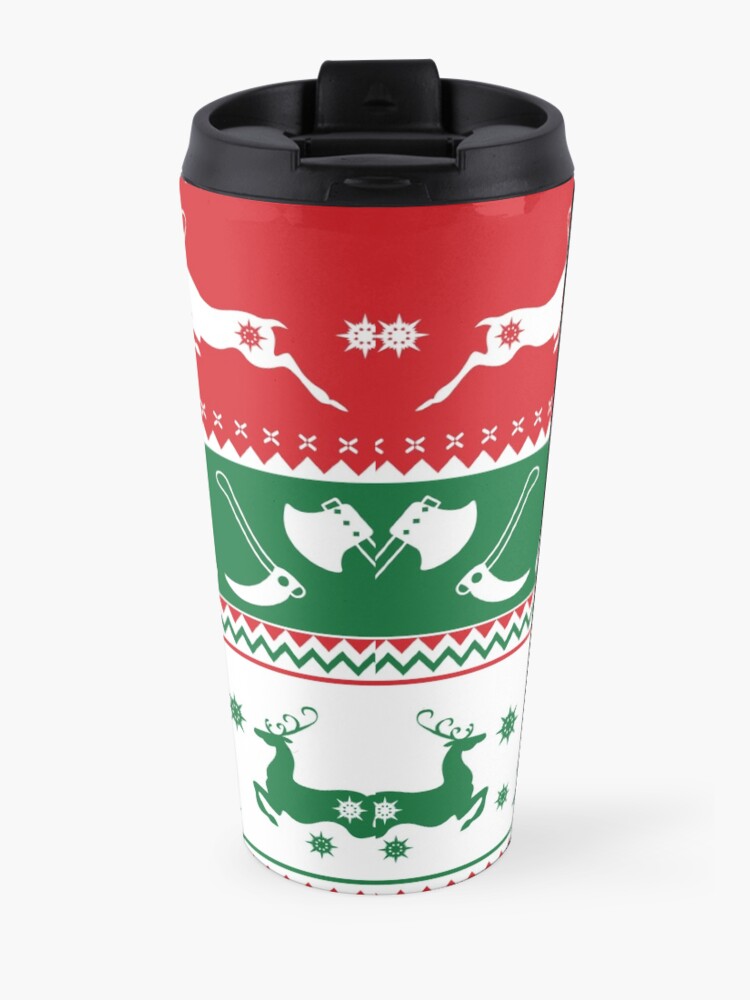 Alternate view of Ugly Horror Christmas Sweater Travel Mug