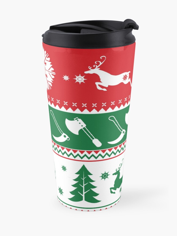 Alternate view of Ugly Horror Christmas Sweater Travel Mug