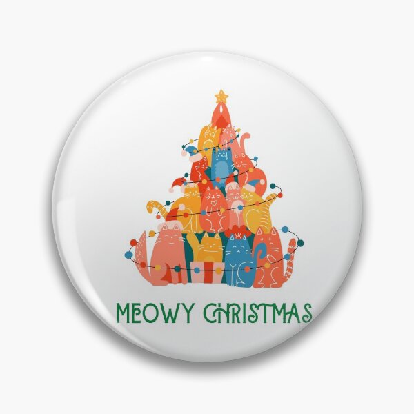 Item preview, Meowy Christmas - Adorable Christmas Tree of Festive Cats Christmas Pun designed and sold by Irelene.