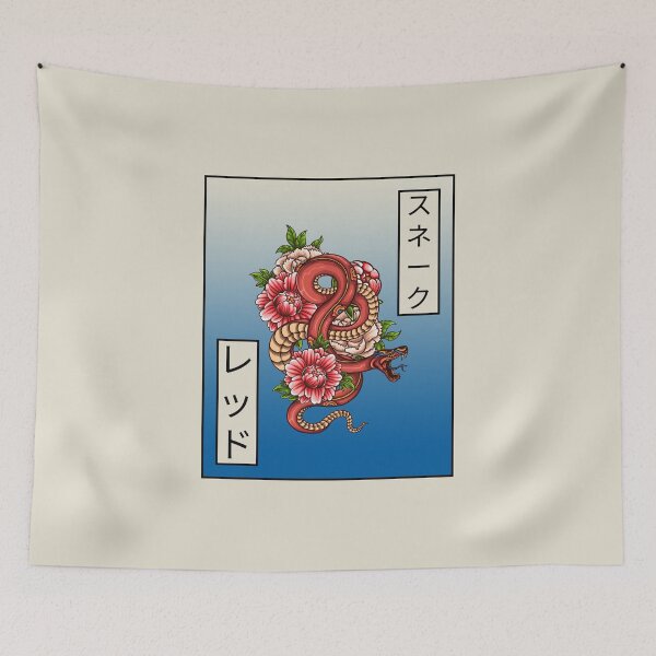 Item preview, Red Snake , japanese Tattoo designed and sold by ScriptMan.