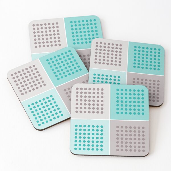 Item preview, Tile pattern in gray and turquoise designed and sold by Ninaeva.