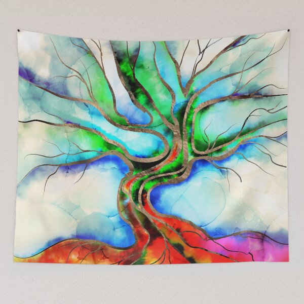 Item preview, Tree of life - watercolor, ink and gold designed and sold by k9printart.