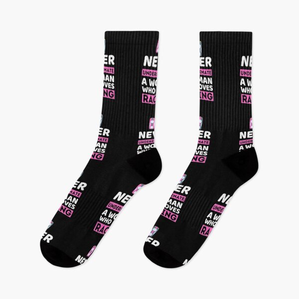 Item preview, Never Underestimate A Woman Who Loves Racing designed and sold by bifkee19.
