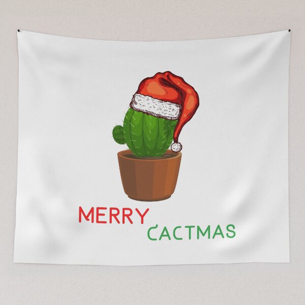 Item preview, Catus With Santa Hat Merry Cactmas designed and sold by Irelene.