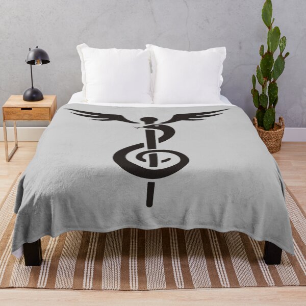 Item preview, Snake and Treble Clef Caduceus Black designed and sold by sifis.