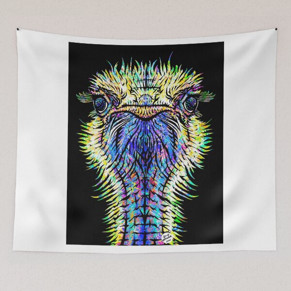 Item preview, OSTRICH watercolor and ink portrait designed and sold by lautir.