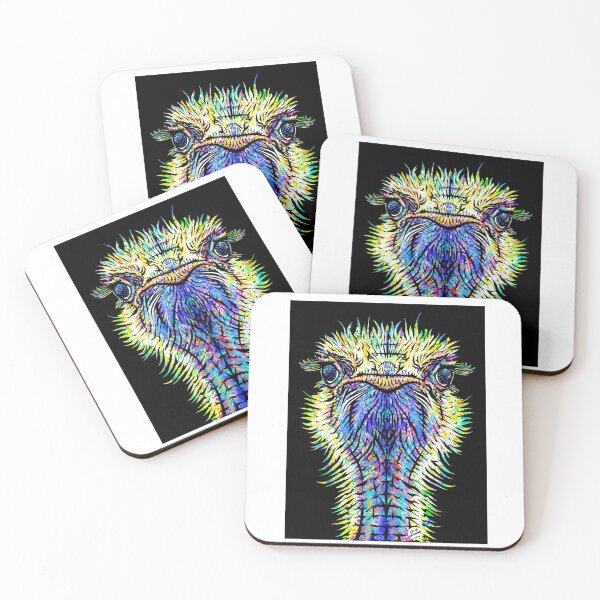 Item preview, OSTRICH watercolor and ink portrait designed and sold by lautir.