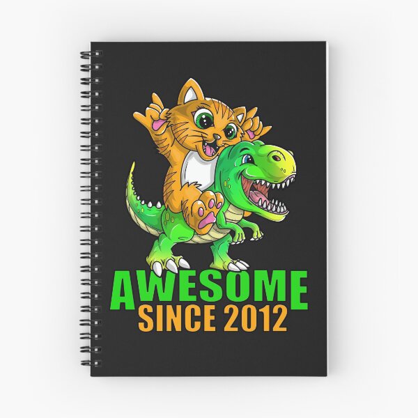 Item preview, Cat and dinosaur awesome since 2012 designed and sold by mermaidselina.