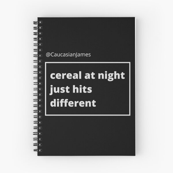 Item preview, Cereal at night just hits different @CaucasianJames designed and sold by nancy-fancy.