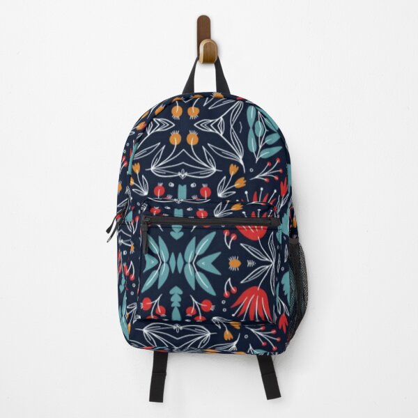 Item preview, floral pattern- blue background . designed and sold by wiwiart.
