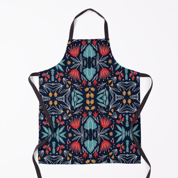 Item preview, floral pattern- blue background . designed and sold by wiwiart.