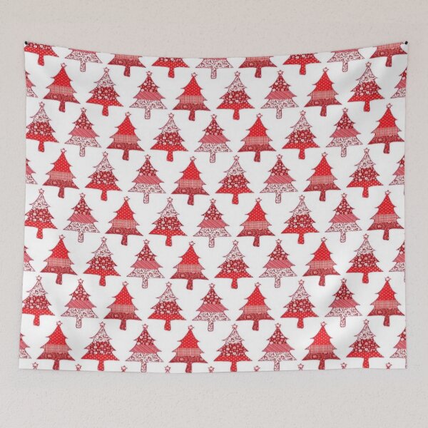Item preview, Christmas tree red wrapping paper pattern designed and sold by loveoceanair.