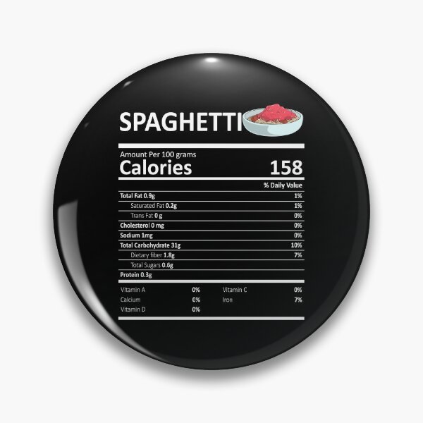 Item preview, Spaghetti Nutritional Value Funny Festive Holiday designed and sold by fatamyfan1.