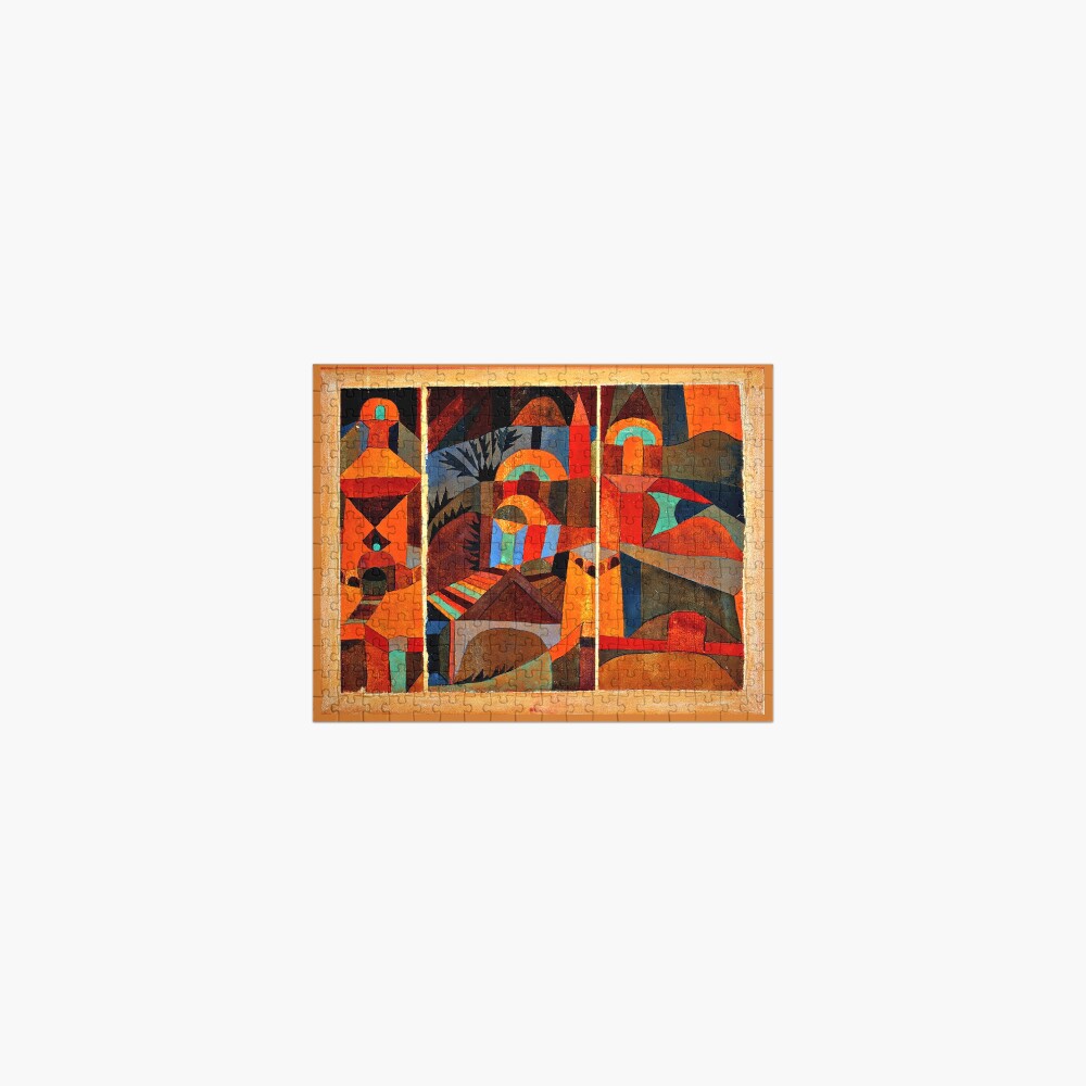 Klee - Temple Gardens, abstract art Jigsaw Puzzle