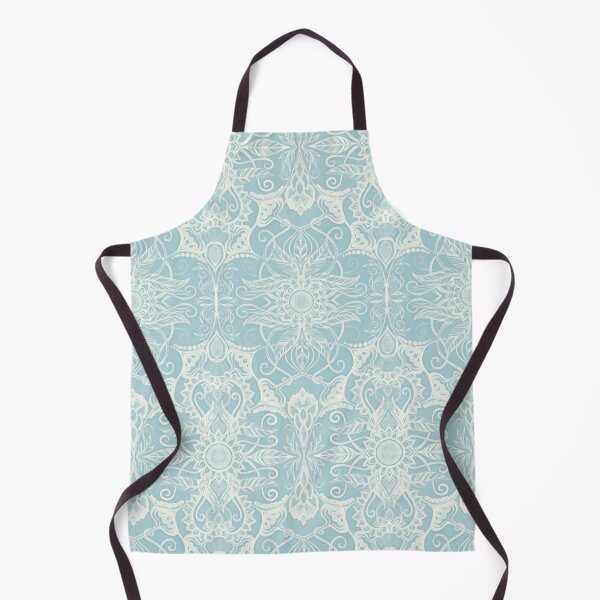 Item preview, Floral Pattern in Duck Egg Blue & Cream designed and sold by micklyn.