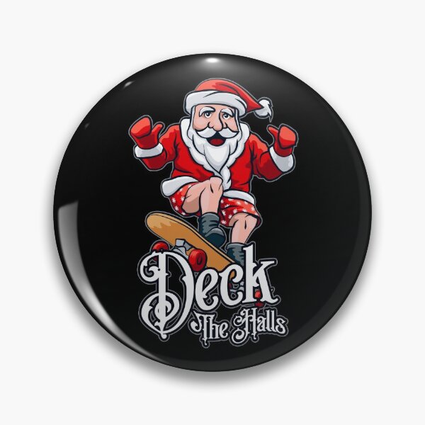 Item preview, Skateboarding Santa Claus Deck The Halls Christmas designed and sold by GrandeDuc.