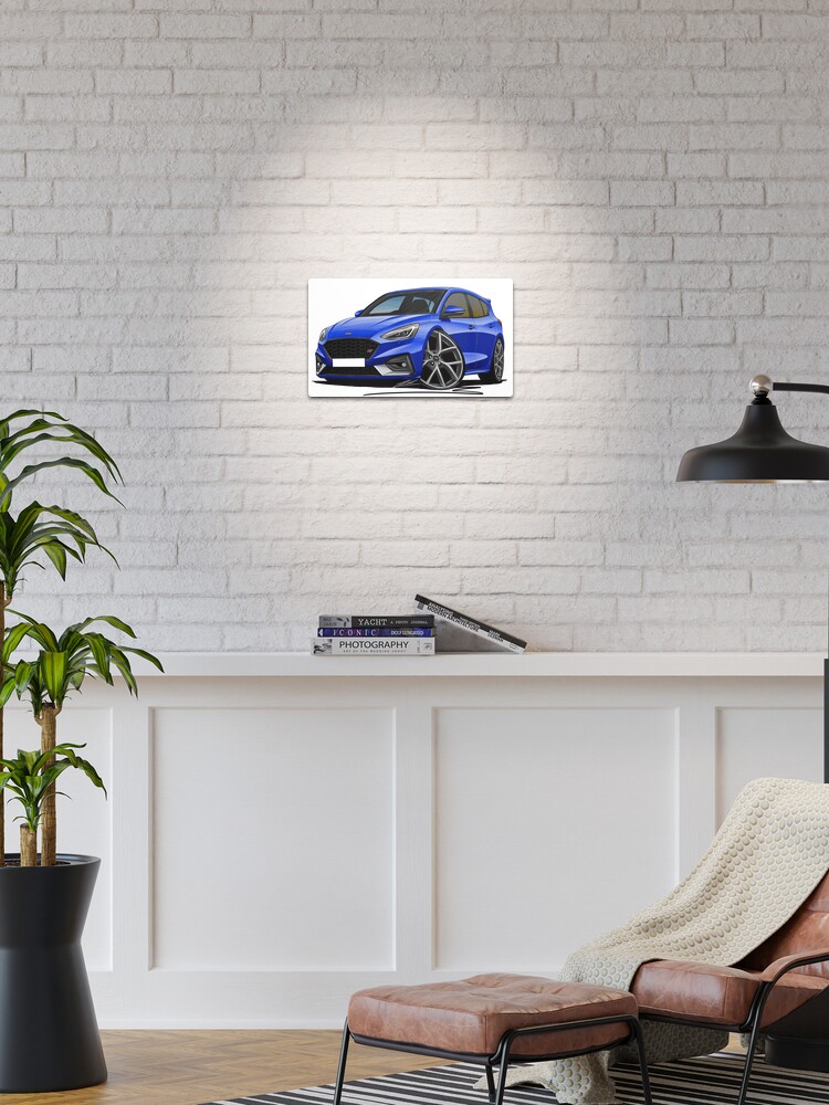 Ford Focus (Mk4) ST Blue - Caricature Car Art Poster for Sale by  yeomanscarart
