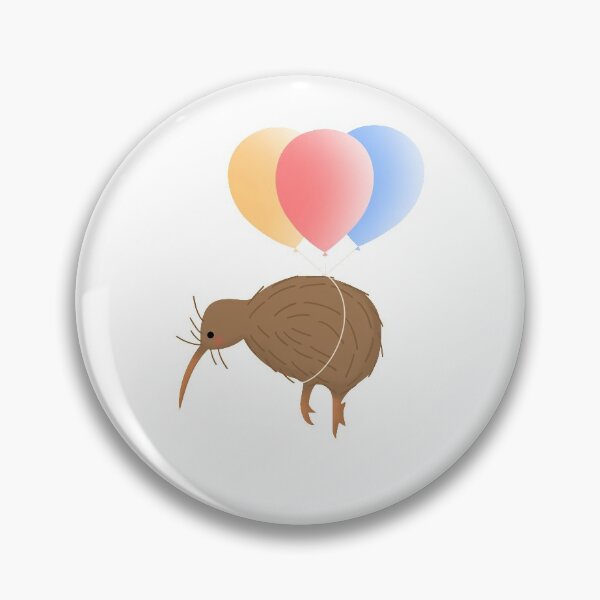Item preview, Cute New Zealand Kiwi Bird flying on balloons designed and sold by Koalaslifestyle.