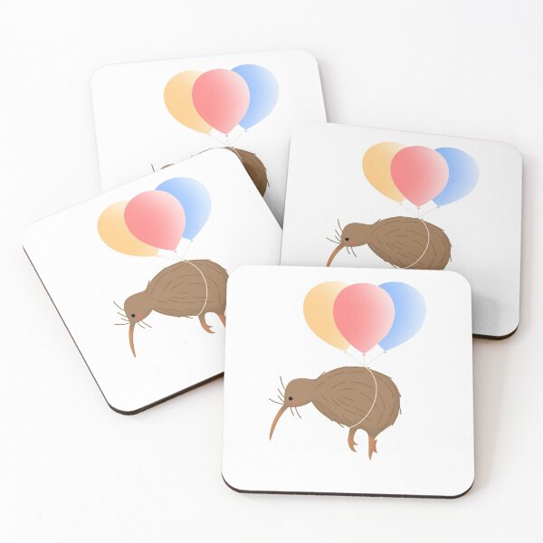 Item preview, Cute New Zealand Kiwi Bird flying on balloons designed and sold by Koalaslifestyle.