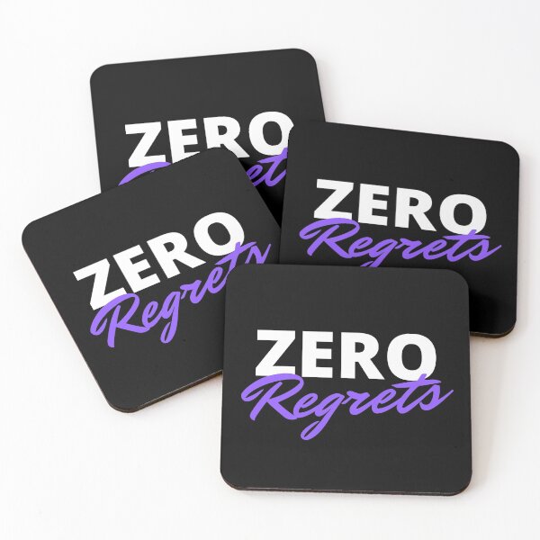 Item preview, Zero Regrets White Purple Design designed and sold by Web CreationsNL.