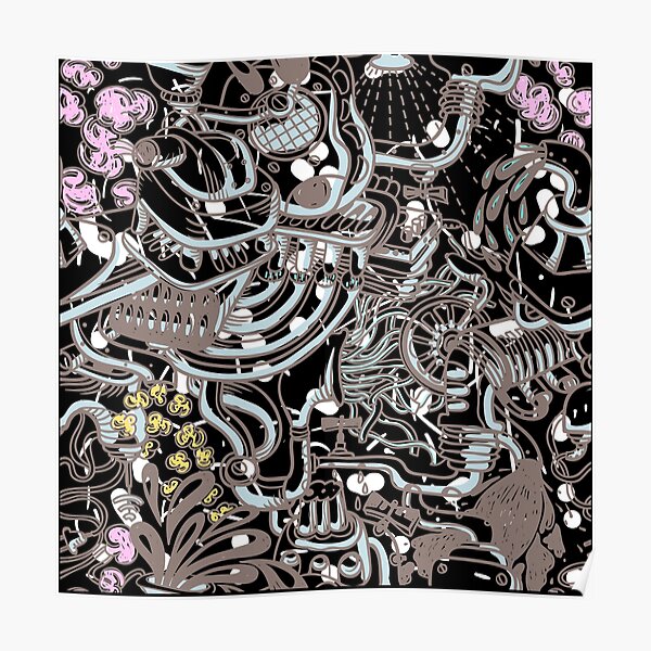 Moderne Impression Sur Toile Machine Industrielle Graffiti Image Tableau Decoration Murale 125x70cm Deco Décoration Salon Chambre Triptyque 5 Parties