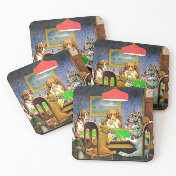 Item preview, Bunch of Bluffing Dogs on a Poker Night With Rough Pastels Filter designed and sold by LuckyKermit.